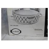 Crock-Pot 2.5 Quart Casserole Crock Slow Cooker with Blue Trellis Design