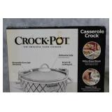 Crock-Pot 2.5 Quart Casserole Crock Slow Cooker with Blue Trellis Design