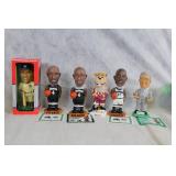 Collection of 6 Assorted Bobbleheads including Derek Jeter and Timberwolves Players
