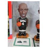 Collection of 6 Assorted Bobbleheads including Derek Jeter and Timberwolves Players