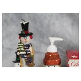 Festive Christmas Decor Set with Pfaltzgraff Santa Plate and Mug