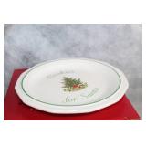 Festive Christmas Decor Set with Pfaltzgraff Santa Plate and Mug