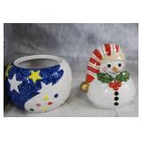 Noritake Mr. Snowman Cookie Jar with Box