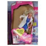 Collection of Vintage Barbie Dolls with Accessories and Jigsaw Puzzle