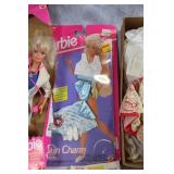 Collection of Vintage Barbie Dolls with Accessories and Jigsaw Puzzle