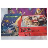 Collection of Vintage Barbie Dolls with Accessories and Jigsaw Puzzle