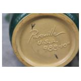 Set of 9 Roseville Pottery Pieces with Floral Design