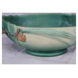 Set of 9 Roseville Pottery Pieces with Floral Design