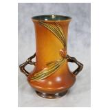 Set of 9 Roseville Pottery Pieces with Floral Design