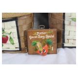 Set of Vintage Berry-Themed Basket Collection with Signs