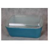 Set of 3 Vintage Glass Refrigerator Dishes with Lids