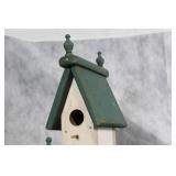 Tall Wooden Birdhouse with Dual Nesting Compartment