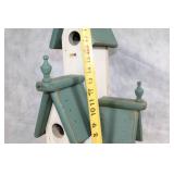 Tall Wooden Birdhouse with Dual Nesting Compartment