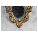 Antique Gold Framed Mirror with Floral Details