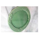 Green and Nature-Themed Ceramic Dish Set with Animal and Floral Designs