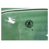 Green and Nature-Themed Ceramic Dish Set with Animal and Floral Designs