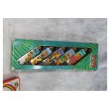 Collection of Vintage Figurines, Lighters, and Crayons