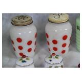 Vintage Glassware and Porcelain Collection with Pitcher