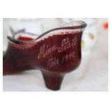 Vintage Glassware and Porcelain Collection with Pitcher