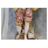 Pair of Porcelain Figurine Table Lamps with Boy and Girl Design