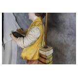 Pair of Porcelain Figurine Table Lamps with Boy and Girl Design