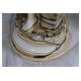 Pair of Porcelain Figurine Table Lamps with Boy and Girl Design