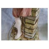 Pair of Porcelain Figurine Table Lamps with Boy and Girl Design