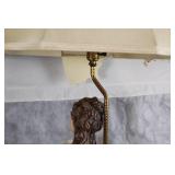 Pair of Porcelain Figurine Table Lamps with Boy and Girl Design