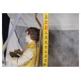 Pair of Porcelain Figurine Table Lamps with Boy and Girl Design