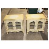 Set of 2 Vintage French Provincial Side Cabinets