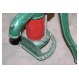 Vintage Hand Water Pump with Red and Green Finish