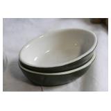 Vintage Kitchenware Collection with Plates, Pitchers, and Lidded Containers