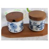 Vintage Kitchenware Collection with Plates, Pitchers, and Lidded Containers