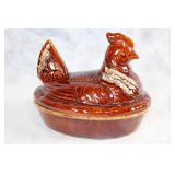 HP Co USA Vintage Ceramic Hen Covered Dish