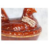 HP Co USA Vintage Ceramic Hen Covered Dish