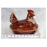 HP Co USA Vintage Ceramic Hen Covered Dish