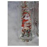Set of 15 Coca-Cola Christmas Glasses with Santa and Holiday Designs