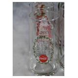 Set of 15 Coca-Cola Christmas Glasses with Santa and Holiday Designs