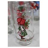 Set of 15 Coca-Cola Christmas Glasses with Santa and Holiday Designs