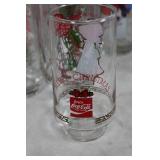 Set of 15 Coca-Cola Christmas Glasses with Santa and Holiday Designs
