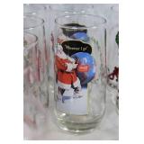 Set of 15 Coca-Cola Christmas Glasses with Santa and Holiday Designs