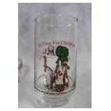 Set of 15 Coca-Cola Christmas Glasses with Santa and Holiday Designs