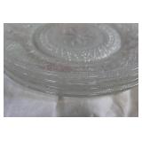 Vintage Glassware Set: Imperial Ruby Pitcher & Jadeite Bowls with Decorative Plates