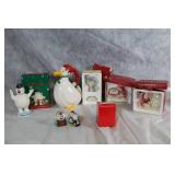 Holiday Figurine Collection with Penguin, Snowman, and Duck