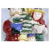 Ceramic Holiday Carolers Tissue Holder and Accent Piece