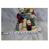 Ceramic Holiday Carolers Tissue Holder and Accent Piece