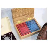 Vintage Collectibles Including Marlboro Bag, Playing Cards, and Assorted Items