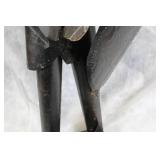 Metal Armor Knight Statue with Shield and Axe