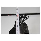 Metal Armor Knight Statue with Shield and Axe