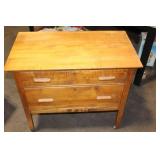 Antique Wooden Two-Drawer Dresser